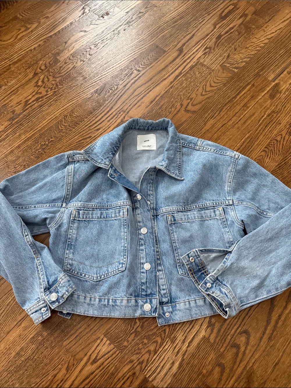 Mango Light Blue Denim Trucker Jacket